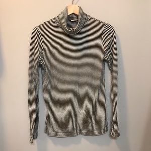 J CREW FACTORY | B&W Striped Turtleneck